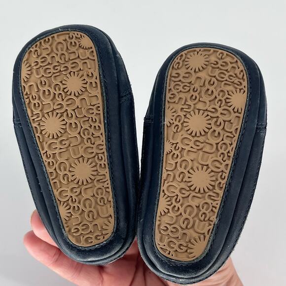 UGG Baby Roldan Gray Plaid Booties Leather Upper and Toe Cap Infant Size 2/3 - Picture 6 of 10